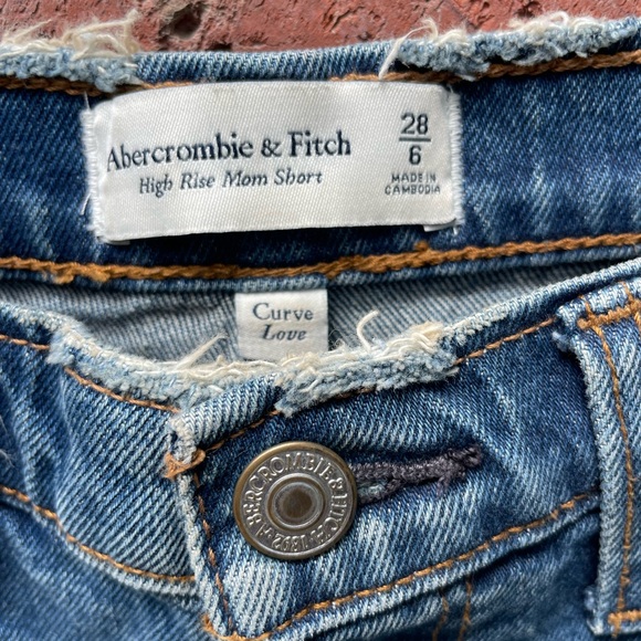 Abercrombie High Rise Mom Denim Shorts - Picture 5 of 11